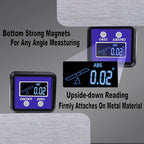 Digital Angle Gauge and Protractor, eOUTIL Digital Angle Finder Inclinometer Level Box with Magnetic Base for Woodworking, Table Saw, Construction, Drilling Machinery, Masonry