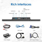 23.8 Inch 10 Points PCAP Open Frame Touch Screen LCD Display Monitors 1920x1080 Black with 1000 Nits Brightness