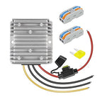 DC 12V to 24V 10A 240W Boost Converter, Waterproof Voltage Regulator Power Supply Module with Fuse, for Golf Cart, Club Car, LED Strip Light, Automotive, Solar System