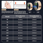 Smart Health Ring for Women Men, Fitness Ring with Heart Rate, HRV, Blood Oxygen, Sleep Tracker, Step Tracker, No Subscription Fee, IP68 Waterproof Smart Ring for iPhone & Android (Rose Gold, 10#)