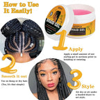 8.8OZ Strong Hold Braiding Gel for Twists, Locs, Cornrows - Tames Frizz, High Shine, No Flake, Easy Edge Control