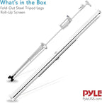 Pyle 50 Inch Portable Projector Screen with Tripod Stand – Lightweight, Durable, Easy Pull Setup Mobile Projection Screen with 4:3 Aspect Ratio, White Matte Fabric for Indoor/Outdoor Use