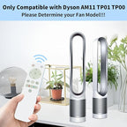 LUNOAOA Upgrade Glowing Remote Control Replacement No Setup for Dyson Fan AM11 TP00 TP01 with Magnetic