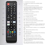 (Pack of 3) Replacement for Samsung TV Remote Control, Universal Compatible with All Samsung LCD LED HDTV 3D Smart TVs