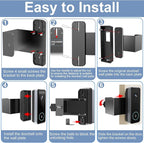 Anti-Theft Video Doorbell Mount Compatible with Aosu, No Drill Doorbell Camera Mount, Adjustable Mounting Bracket Holder Accessories for Apartment Rentals, Enhanced Protection Doorbell Mount Bracket