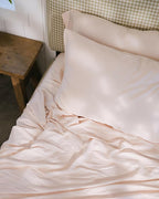 Cozy Earth Luxury Bed Sheet Set - 100% Viscose from Bamboo Fabric, Ultra-Soft & Breathable, Fits Regular & Deep Pocket Mattresses up to 20" - 5 Pieces Split King Sheet Set - Peony