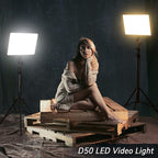 Dazzne D50 LED Video Light Panel Lights 15.4", 2 Packs 45W 3000K-8000K Bi-Color Dimmable Photography Lighting, CRI 96+ Videography Lighting for Video Shooting/Gaming/Live Stream/Studio/Film