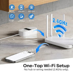 2-Pack WiFi Water Leak Detector, Battery Powered Water Sensor Alarm with 130dB Siren & 3.2FT Extended Cable Probe, App Alerts, No Hub Required for Home Basement Kitchen Bathroom