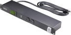 StarTech.com 8-Outlet Horizontal Rack Mount Metered PDU, 1U Server Power Strip w/Surge Protector, 8ft (2.4m) Power Cable, TAA