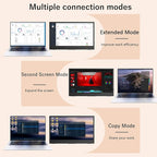Viyivwine Portable Monitor Touchscreen, 15.6''Laptop Screen Extender, FHD IPS Touch Screen, Travel Monitor with Kickstand & Speaker, HDMI USB C External Monitors for Laptop Phone Computer Xbox Switch