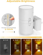 L LOHAS LED Night Light, Amber Nightlight, Dimmable Night Light 100LM, Light Sensor, Yellow Nightlight, Sleep Light for Kids, Soft & Warm Light for Bedroom, Hallway, Bathroom, 2 Pack