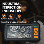 Endoscope Camera with Light 1920P HD Dual-Lens Borescope with 8 LED Lights, IP67 Waterproof Snake Sewer Tools 4.3" Inspection Camera,16.4ft Semi-Rigid Drain Endoscope