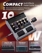 JOYO 10W Electric Guitar Combo Amp Multi-Effects Pedal Portable Amplifier with Footswitch,14 Amp Models,3-Band EQ,36 Drum Patterns & Looper,OTG Recording,Bluetooth for Practice(JAM Buddy II, Gray)