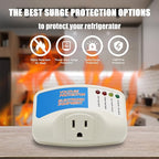 BSEED Surge Protector Home Appliance,Single Outlet Power Voltage Protector,Voltage Brownout Outlet Surge Refrigerator 1440 Watts,Voltage Brownout Plug Outlet, 1875W, 120V, 15A(2 Pack)