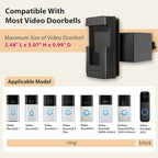 Heart of Tafiti Anti-Theft Video Doorbell Mount, Compatible with Ring Doorbell 1/2/3/3Plus/4/2020/2023/Blink 2021, Adjustable No-Drill Mounting Bracket Wedge Adapter Holder Accessories
