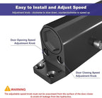 Jayseon Automatic Door Closers Commercial Door Closer for Home, Hydraulic Auto Closers Silent for Residential or Light Commercial, Aluminum Black