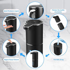 Automatic Liquid Soap Dispenser,4 Level Adjustable Liquid Dispenser, Rechargeable Soap Dispenser with USB Type C Rechargeable, 12.8oz/ 380ml Touchless Hand & Dish Dispenser for Bathroom, Kitchen