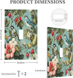Bvtewkhz William Morris Flower 1 Gang Single Toggle Wall Plate Cover Decorative Light Switch Covers Electrical Faceplate Switch Plates for Bathroom Kitchen Home