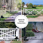 TOPENS AT6131 Single Swing Gate Opener Medium Duty Automatic Gate Motor for Single Swing Gates Up to 18ft, Electric Driveway Gate Operator AC Powered with Remote Control Kit Solar Compatible