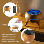 Essential Oil Diffuser 250ML,Jellyfish Diffuser Air Humidifiers Sound Pickup Ultrasonic Aromatherapy Diffuser Remote Control 7 Color Lights for Home Bedroom Office Hotel(Wood Color)
