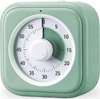 60 Minute Visual Timer for Kids, Silent Countdown Clock, Time Management Tool for Homeschool Study Supplies, Classroom, Home, Kitchen, Desk (Green)