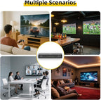 SHERRIVA 8K HDMI Splitter 1 in 4 Out, 1x4 Duplicate/Mirror Screens, HDMI 2.1, 8K@60Hz, 4K@240Hz (DSC), 4K@120Hz, Auto Downscaling, 48Gbps, HDCP 2.3, Compatible with Xbox, PS5, Blu-ray Player
