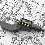 HDLKNAK Digital Outside Micrometer (0-1”/25mm), 0.00005"/0.001mm Precision, Inch/Metric Dual Reading, Machinist Thickness Gauge with Large LCD.