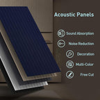 UMIACOUSTICS 6 Packs Acoustic Panel,47.2 x 23.6 Inches Decorative Sound Proof Panel for Office,Home Theater,Studio, Heather Grey