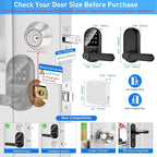 Smart keypad Door Lock with Handle，Fingerprint Keyless Entry Digital Lock with Built-in doorbell for Front Door,Bedroom,biometric Door knob,with Gateway Remote APP Control