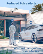 AOSU Solar Security Camera Wireless Outdoor System, 3K/5MP Battery Powered WiFi Camera for Home Security, Panoramic PTZ, Auto Tracking, Human/Vehicle Detection, Night Vision, Spotlights, 2-Way Talk