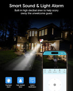 VSTARCAM 2K Smart Outdoor Surveillance Camera, AI Detection & Real-Time View