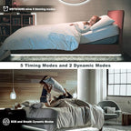 MY BEAUTY LIGHT LED Strip Lights White,65.6ft Dimmable LED Light Strip with RF Remote,1200 Bright 6500K 2835 LEDs,Plug-in Adhesive Rope Lights with Timing Mode for Living Room Bedroom Kitchen