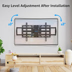 MOUNTUP Heavy Duty TV Wall Mount for 47-90 inch Large TVs, Holds 200 lbs, Full Motion TV Mount with Articulating Extension, Swivel & Tilt, Preassembled, Max VESA 800x400mm, Fits 16-24" Studs, MU0015