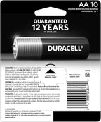 Duracell Coppertop AA Batteries with Power Boost Ingredients, 10 Count (Pack of 1) Double A Battery with Long-lasting Power, Alkaline AA Battery for Household and Office Devices