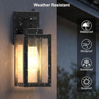 LTBLIGHT 2-Pack Dusk to Dawn Outdoor Wall Lights, Modern Black Sensor Porch Light Fixtures, Waterproof Exterior Lighting for House, Garage, Patio, Front Door, 100-120Vac