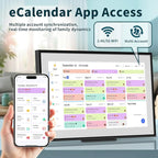 Canupdog 21.5 Inch Digital Calendar, WiFi Smart Electronic Calendar & Chore Chart, 1920x1080P IPS Touch Screen HD Display for Family Schedules, Streamline Household Organization, Christmas Gifts for Women Mom