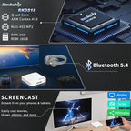 Android 14.0 TV Box 2025, LEFFOT H313 4K Ultra HD Streaming Device for TV with BT 5.4, 2GB RAM + 16GB ROM, Smart TV Box with Voice Remote, USB 3.0, HDR 10, 2.4G & 5G WiFi 6