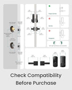 DESLOC B200 Fingerprint Smart Lock with 2 Lever Handles, Keyless Entry Front Door Lock Set, Electronic Keypad Deadbolt, App Control, Auto Lock, Long Battery Life, Secure Home Access