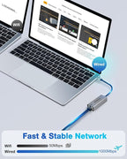 USB c to ethernet Adapter,ethernet to USB C,usbc to CAT6,Gigabit to c Port for Laptop,usbc to RJ45,USB-c to Network with 1000mbps