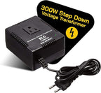 ELC 300-Watt Voltage Converter - Step Down - 220v to 110v / 240v to 120v Travel Power Converter - for Hair Straightener, Hair Dryer, Laptops and Chargers, CE Certified [3-Years Warranty]