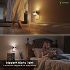 L LOHAS LED 3CCT Night Lights Plug into Wall, 3000K/4000k/5000K Adjustable Color Temperature Night Light,Bubble Nightlight with Dusk to Dawn Sensor for Rooms Bathroom Hallway