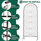 Asee'm Grid Wall Panels Display Stand 2.6' x 5.8' FT Black Movable Wire Grid Wall Display Rack Heavy Floorstanding Detachable Girdwall Panel with T-Base for Craft Show Rack, Retail Displays 1PCS