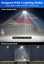Gefolly SL-8600W Solar Street Light Outdoor, Wide Angle 680000LM Commercial Parking Lot Light Dusk to Dawn 6500K Flood Security IP67 with Motion Sensor Lamp for Yard, Basketball Court