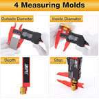 UNIPEC 6" Digital Caliper – Measuring Tool with LCD Display, Inch/MM Conversion, Auto-Off, Accurate ABS Body Electronic Caliper for DIY, Woodworking, Metal & Crafts