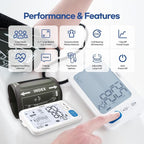 HuBDIC HubiCare Bluetooth Blood Pressure Monitor, FSA, Adjustable XL Large Cuff, Potable Digital BP Measuring Machine for Home Use, Connection with APP for iOS & Android