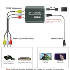 Setuact AV to HDMI Converter with HDMI Cable,RCA to HDMI Converter for PS1,PS2,PS3,Xbox,N64,WII,SNES,VHS,VCR,Blue-Ray DVD Players,STB