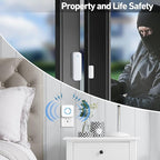 Door Chime, Satisure Wireless Door Open Contact Sensor Alarm Chime with 600 FT Range 58 Chimes 5 Volume Levels LED Indicators (1 Receivers & 2 Sensors)