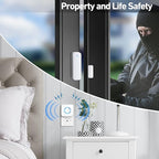 Door Chime, Satisure Door Sensor Chime When Door Opens, Door Entry Alarm for Business/Home/Office/Store with 600 FT Range 58 Chimes 5 Volume Levels LED Indicator (1 Receivers & 4 Sensors)