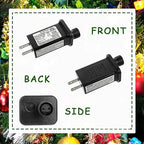 SIGANDG 12V 6W LED Transformer Replacement Class 2 Power LED Controller with 8 Modes Supply for Christmas String Light Inflatable Decorations IP44 Waterproof Low Voltage Transformer(2 Pcs)