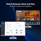 KTC 32 Inch 4K Smart Monitor, Google System UHD (3840x 2160) Smart Monitor with Speakers, Netflix Licensed, Type-C 65W PD, WirelessDisplay, HDR, Bluetooth, Hey Google Voice Remot, VESA Support, A32Q8